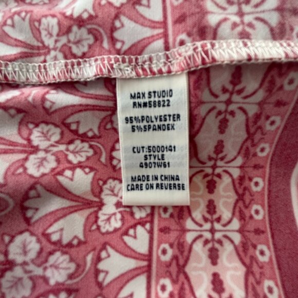 Max Studio Boho Red Floral Shift Dress – Women's Small - Picture 9 of 10